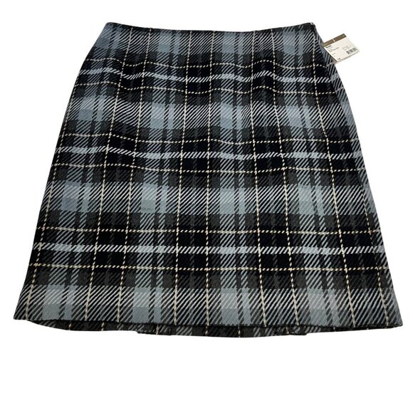 Covington Women’s Plaid Skirt Wool Blend Multicolor Size 14 New Zip - Picture 1 of 8